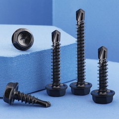 104 PCS #12 x 3/4 Inch Self Drilling Hex Washer Screws 410 Stainless Steel
