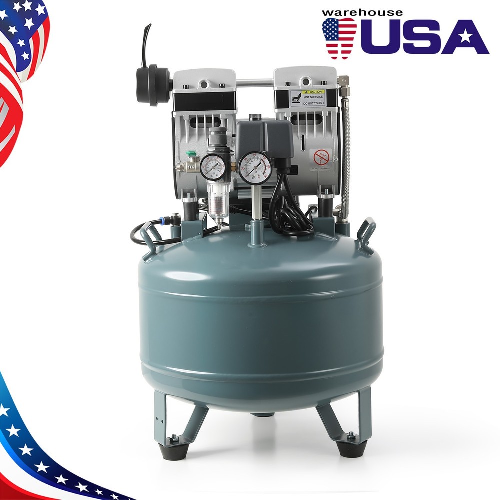 40L Portátil Compresor de aire silencioso médico dental libre de aceite 800W