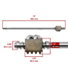 Caltric Steering Shaft For Kubota B4200 B5100 B6000 B6100 B7100 66811-41200