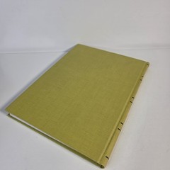 Vintage Federal Supply Service Record Book Set Of 2 Green Cloth Ruled Paper