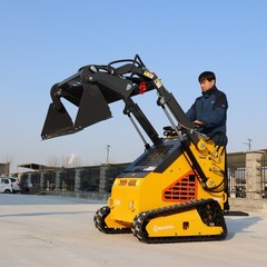 Mini Skid Steer Loader 24HP 4-in-1 Bucket 3-Stage Pump Hydraulic System Pick Up