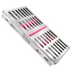 GERMAN DENTAL AUTOCLAVE STERILIZATION CASSETTE RACK BOX TRAY FOR 7 INSTRUMENT