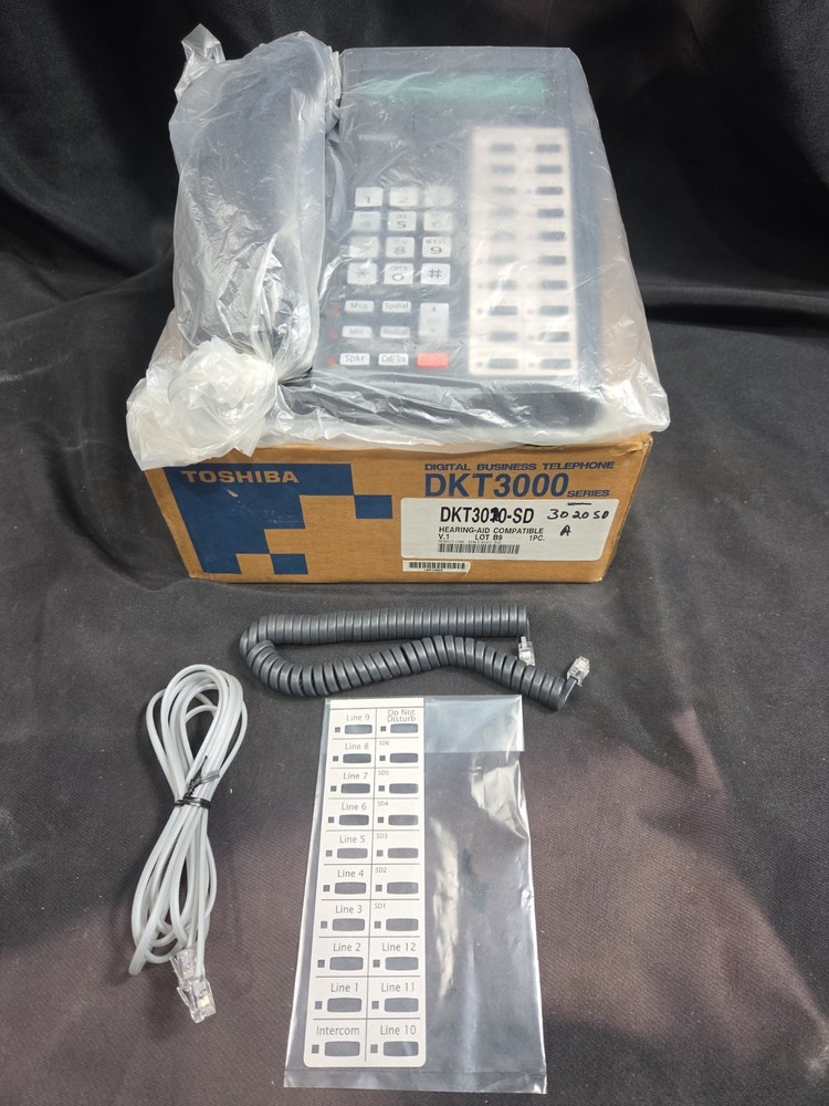 Toshiba DKT3020-SD 20-Button Digital Display Business Phone Charcoal NIB