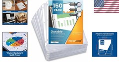Top Quality 150 Clear Sheet Protectors for 8.5 x 11 Documents – High Capacity