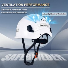 Construction Safety Helmet ABS Hard Hat Adjustable Ventilation System Hardhat…