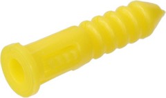 Hillman 370326 Ribbed Plastic Anchor, 4-6-8 X 100 count (Pack of 1), Yellow
