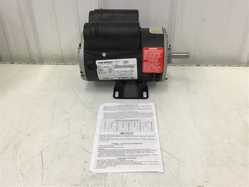 MARATHON MOTORS – 056B34D2029 Motor 1 HP 56,115/208-230V ODP 3450 rpm