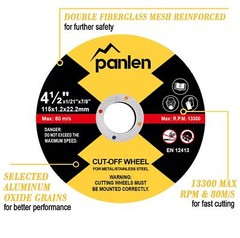 50 Pack 45 Inch Black Abrasive Cutting Wheels For Angle Grinders 13300 Rpm