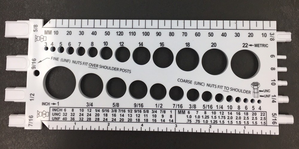 Bolt Nut Screw Thread Fastener Gauge Checker Metric & Standard. Measure A Screw