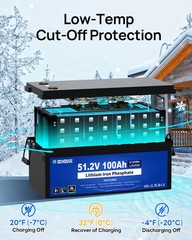 DCHOUSE 48V 100Ah Golf Cart Battery + 48V 18A Charger Trolling Motor RV