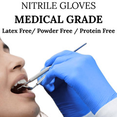 Dentistry Nitrile Exam/Medical Gloves Latex & Powder-Free Non-Sterile Textured