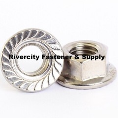 5/16-18 Stainless Hex Serrated Flange Nuts 5/16×18 Nuts 5/16 x 18 Flare Lock Nut