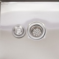 2 Compartment Commercial Sink Stainless Steel Kitchen Utility Sink w/ Prep Table
