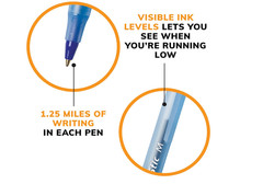 Round Stic Xtra Life Blue Ballpoint Pens, 10-Count Pack, 1.0mm | Medium Point