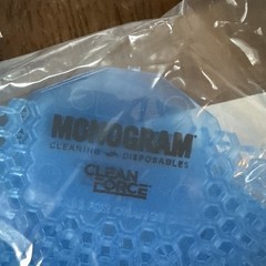 6 Pack Monogram Clean Force Wave 3D Urinal Screens Cotton Blossom