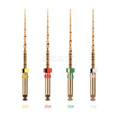 Dental Endo Files Reciprocating Niti Rotary Primary Gold Endodontic Files 25mm