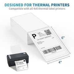 9527 Product 4 x 6 Thermal Labels – Pack of 100 1 Stacks | 100 Labels, White