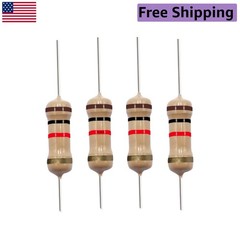 1K Ohm Carbon Film Single Fixed Resistor 1/4 W 0.25 Watts 5% Tolerance, 1K R,…