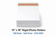 13×18 Rigid Photo Mailers Self Seal Cardboard Document Shipping Flats 450gsm