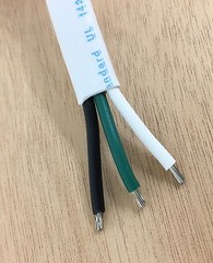 14/3 AWG Gauge Marine Grade Wire AC, Boat Cable, Tinned Copper, Flat Triplex