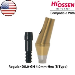 US Dental 17° Angled Anatomic Abutment Mini Regular Ø4.5/5.0mm Fit Hiossen Oss