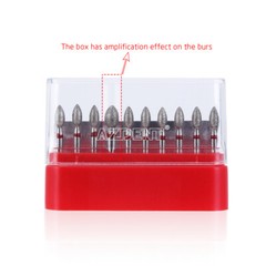 50pcs AZDENT Dental FG Diamond Burs Football #368-023F Fine Red High Speed
