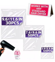 200 Pcs Heat Shrink Wrap Bags – 3 Sizes 3.93×5.90 120 7.67×9.64 50 9.64 x11.6…