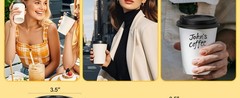 50 pack] Disposable Coffee Cups with Lids 12 oz, Hot Paper Cups with Lids, To Go