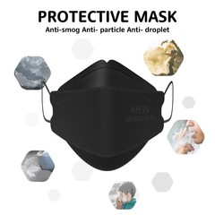 50 Pack KN95 Face Masks, Breathable & Comfortable Disposable Masks, Black