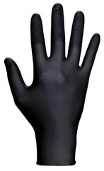 SAS Safety 66518 Raven Powder-Free Disposable Black Nitrile 6 Mil Gloves, Lar…
