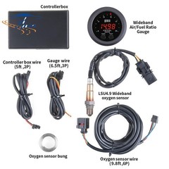 52mm Air Fuel Ratio Gauge Wideband O2 Oxygen Sensor with LED Digital Display