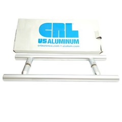 CR Laurence LP8X8SC Back-To-Back Pull Handles, 8in, Satin Chrome