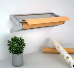 HFS(R) 24” Wall Mounted or Table Top Kraft Paper Roll Holder Office, Kitchen
