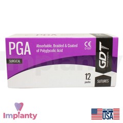 X5 PGA Sutures Absorbable Violet Braided 12 Pcs Sterile Training Thread