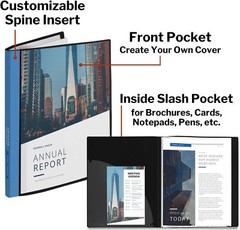 8.5X11 Presentation Binder With 24 Sleeves Customizable Portfolio Organizer