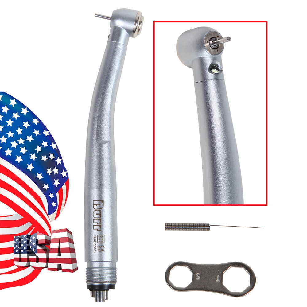 Dental E-generator LED Fiber Optic Air Turbine Handpiece 4 Hole fit KAV UDM4 sa