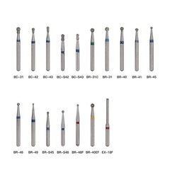 50pcs Dental Turbine Diamond Burs FG For High Speed Handpiece Friction Grip Burs
