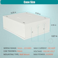 Automatic Transfer Switch 100 Amp 3 Pole for Home Generator 240V 24,000W
