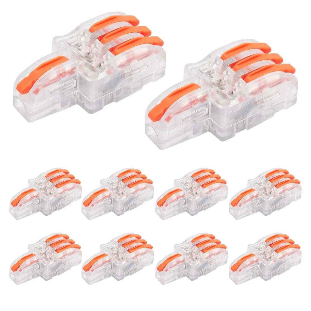 Litoexpe 10 Pcs 1 in 3 Out Mini Electrical Wire Connectors, Nylon Compact Spl…