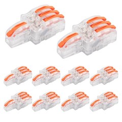 Litoexpe 10 Pcs 1 in 3 Out Mini Electrical Wire Connectors, Nylon Compact Spl…