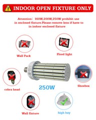 (2-Pack) 1000W Equival 250 Watt LED Corn Light E39 Mogul Warehouse Factory Bulb