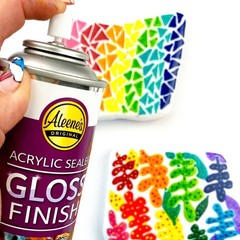 Spray Gloss Acrylic Sealer 6 Oz Clear Finish for Wood Metal Glass Projects