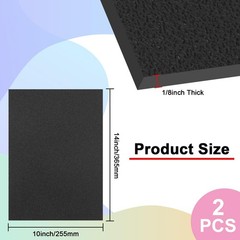 2Pack Black ABS Plastic Sheet 10″ X 14″ X 1/8″ Thick Black Rigid Thermoplastic S