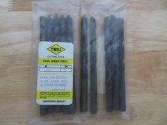 5 pcs TWILL Jobber Length Twist Drills Letter D Split Point 135 Degrees Brazil