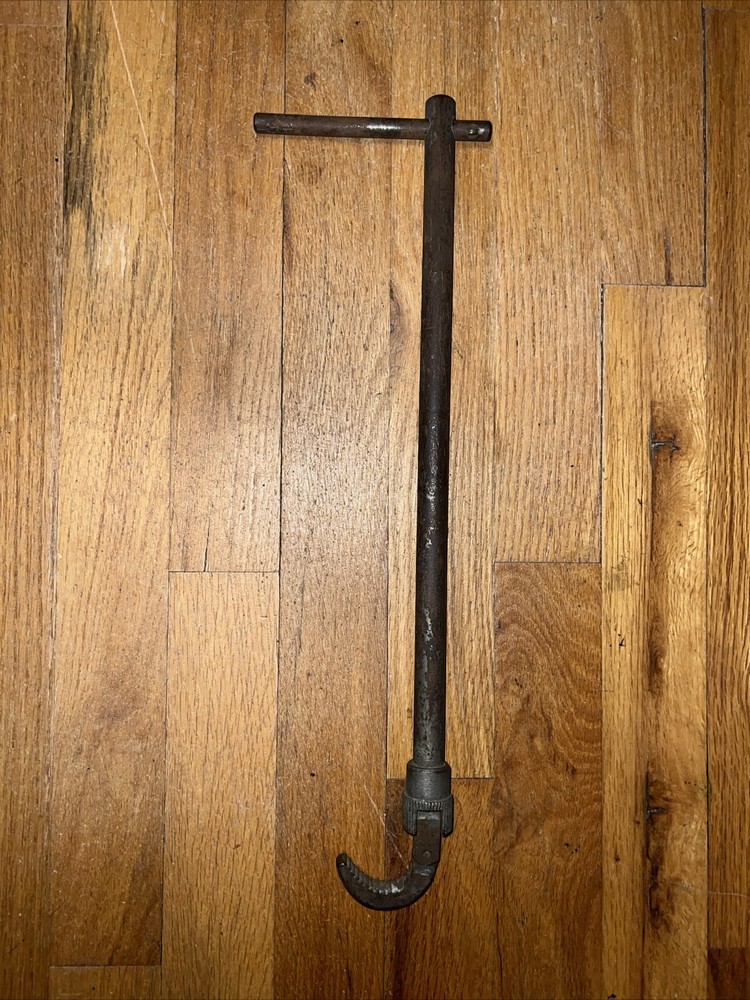 Vintage Swivel Head Plumber Basin Wrench Tool 16 Inch Made in New York USA