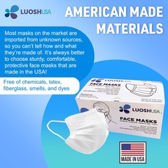 3 Ply Face Mask Made in USA, 50 Pack Disposable Masks for Adults, ASTM Level …