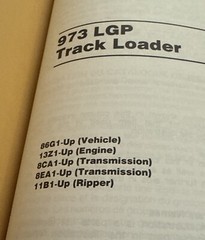 CAT Caterpillar 973 LGP Loader 86G1-2999 Parts Manual, 1991 OEM