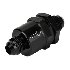 Black Aluminium -6 AN to AN6 Flare Inline Check Valve -Black