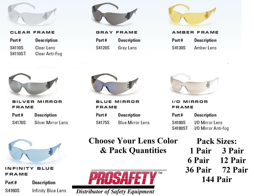 INTRUDER Safety Glasses Protective Work Eyewear Sport Sunglasses UV ANSI Z87+