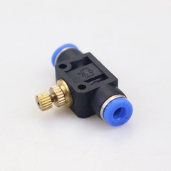 2 Pieces 4mm Pneumatic Air Flow Speed Control Valve Push-In Connector Fitting